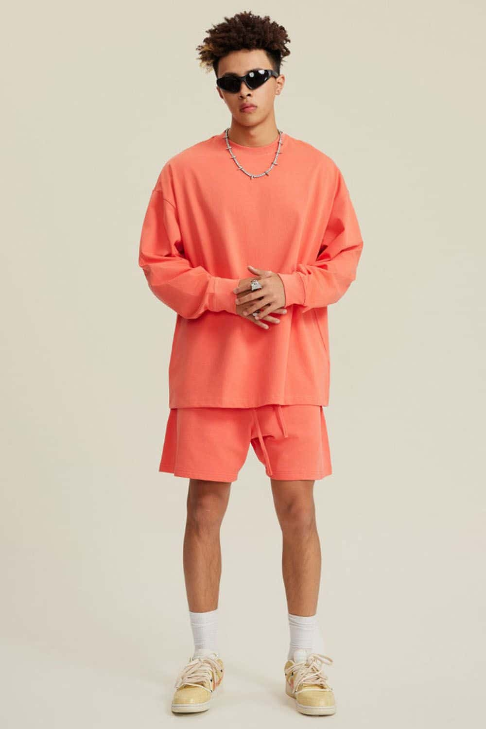 Pure Cotton Loose Long-Sleeve T-Shirt