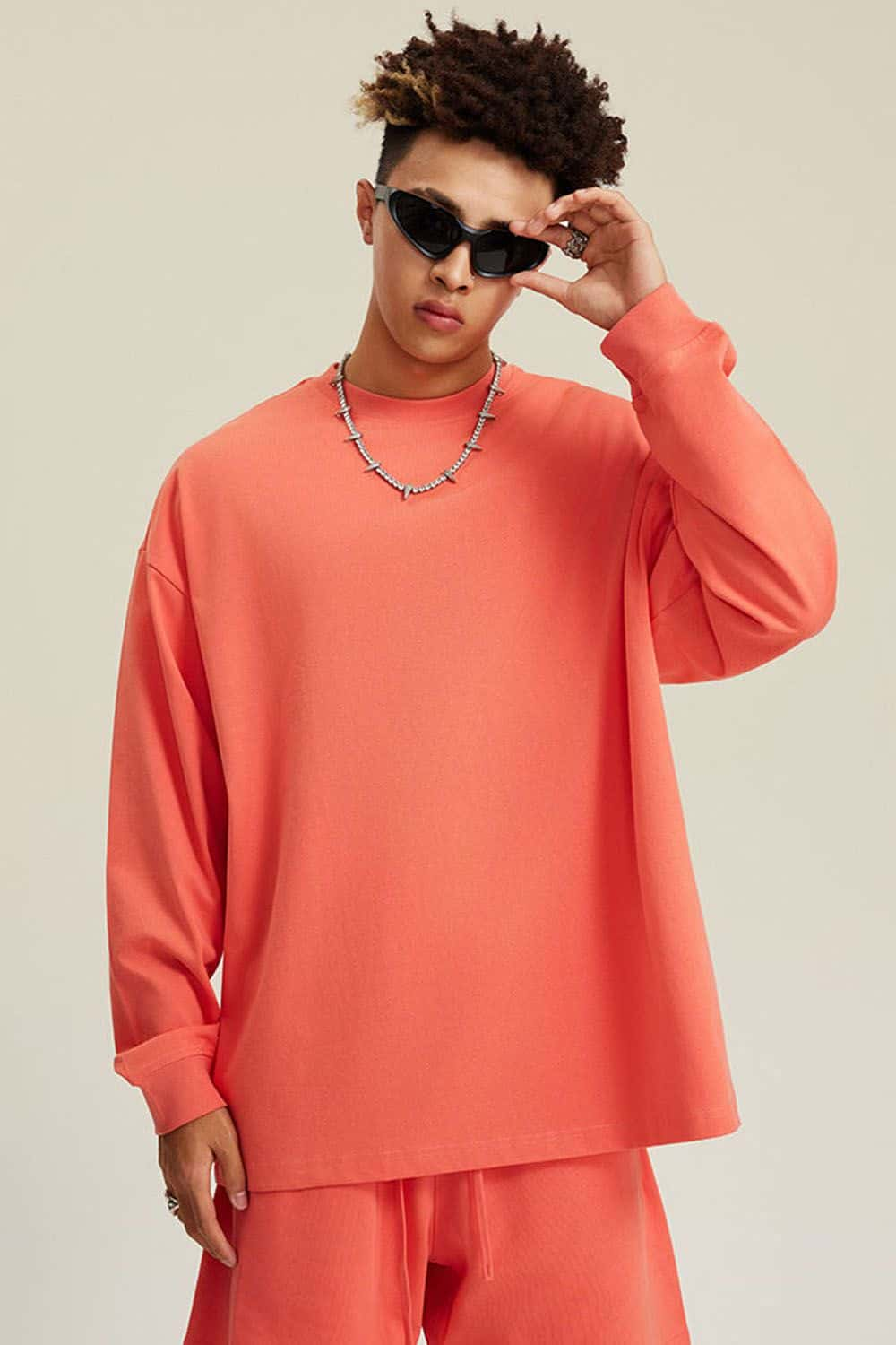 Pure Cotton Loose Long-Sleeve T-Shirt