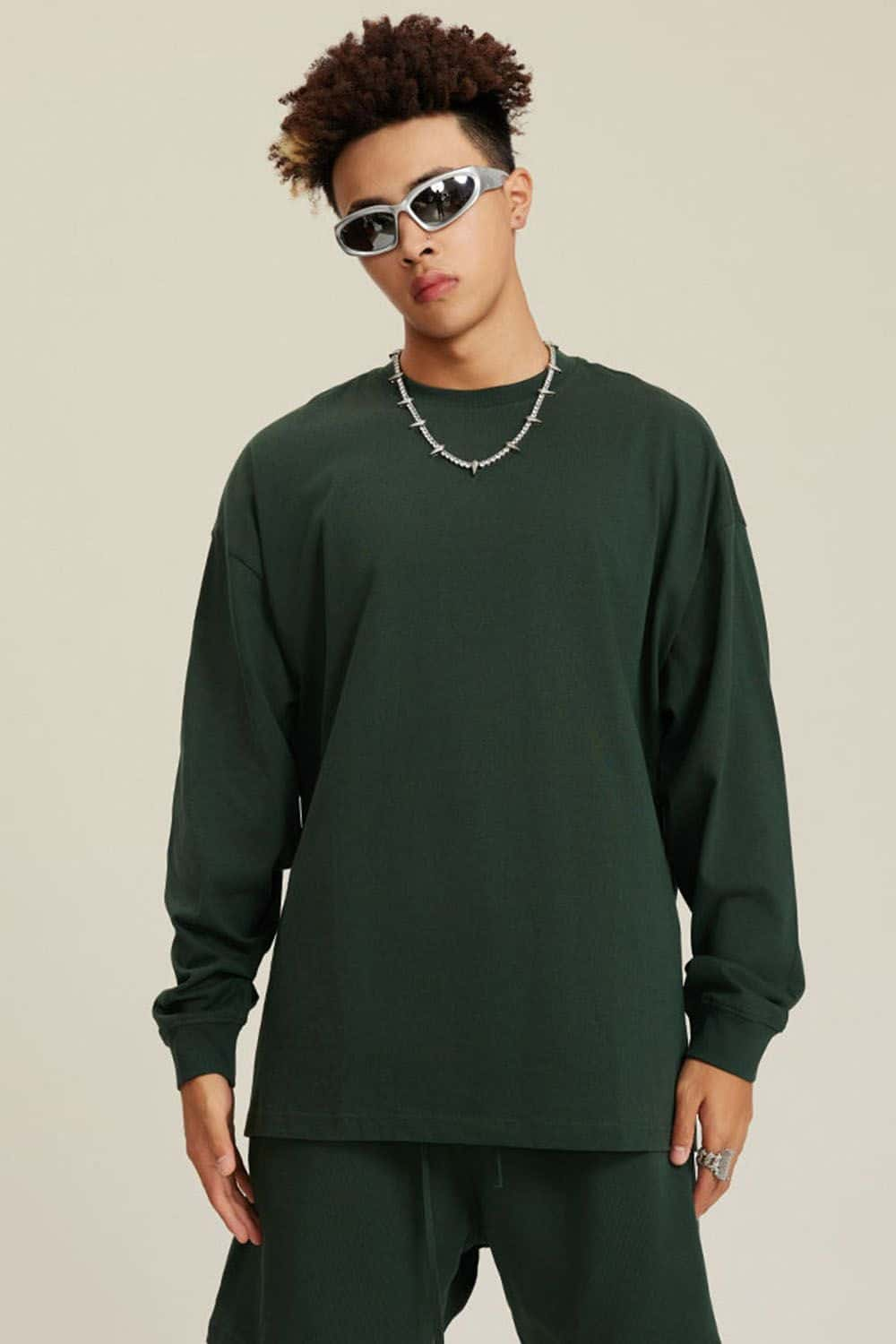 Pure Cotton Loose Long-Sleeve T-Shirt