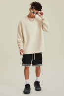 Heavyweight Washed Split-Hem Sweatshirt - Gray Apricot