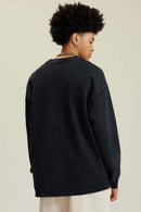 Heavyweight Washed Split-Hem Sweatshirt - Fried Snowflakes