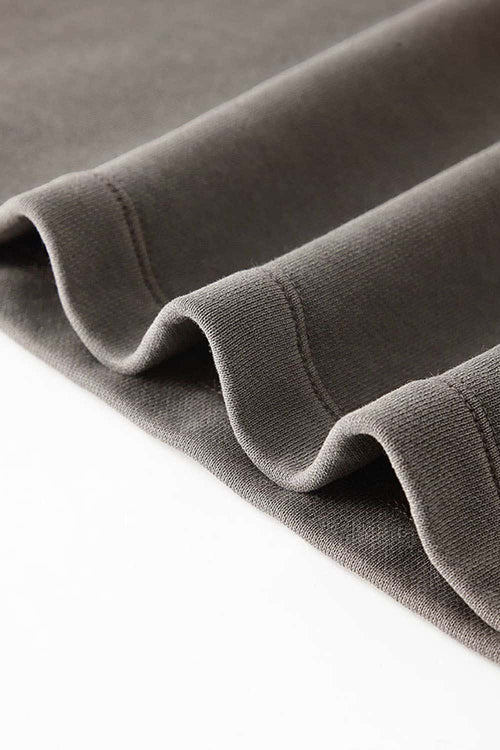 Heavyweight Washed Split-Hem Sweatshirt - Coffee