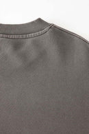 Heavyweight Washed Split-Hem Sweatshirt - Coffee