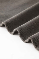 Heavyweight Washed Split-Hem Sweatshirt - Coffee