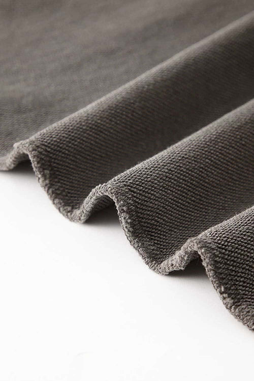 Heavyweight Washed Split-Hem Sweatshirt - Coffee