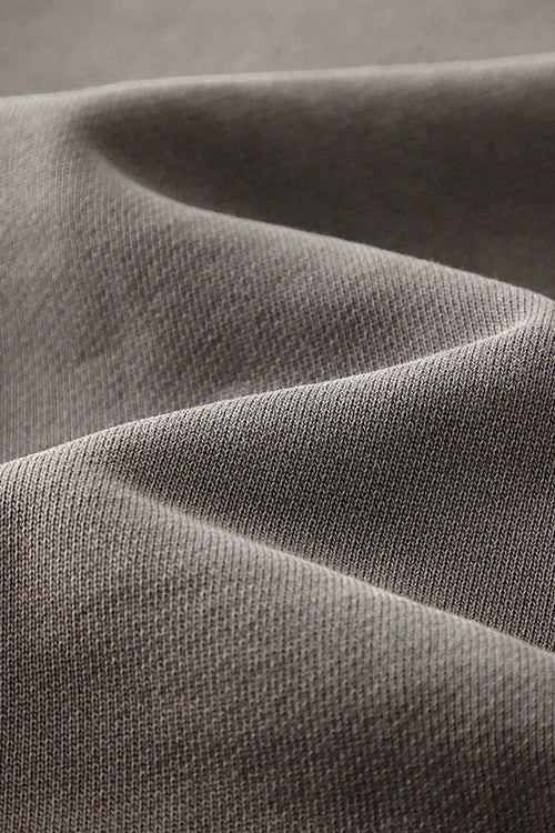Heavyweight Washed Split-Hem Sweatshirt - Coffee