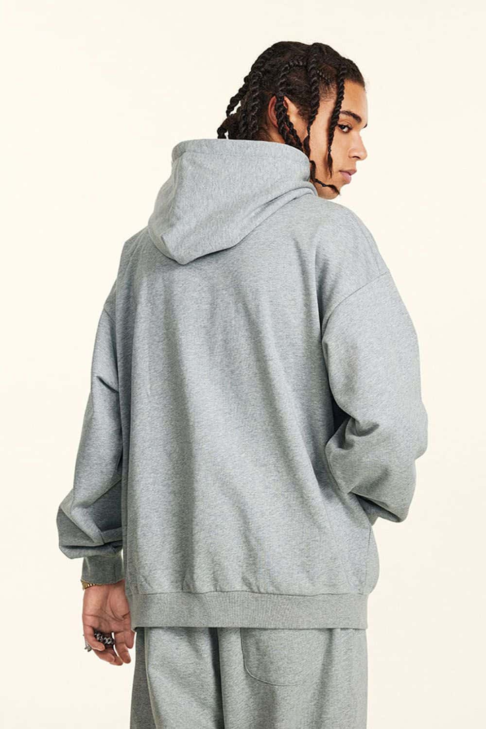 440G Heavyweight Pure Color Hooded Sweatshirt