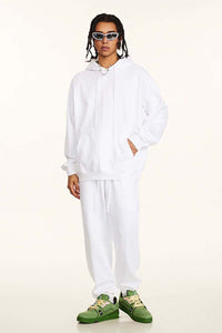 Heavyweight Essential Solid Hoodie - Teeth White