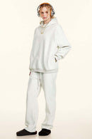 Fleece Lined Minimalist Hoodie - Oat Gray