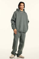 Fleece Lined Minimalist Hoodie - Vitex Ash