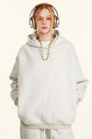 Fleece Lined Minimalist Hoodie - Oat Gray