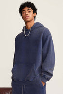 Heavyweight Washed Vintage Fleece Hoodie - Royal Blue