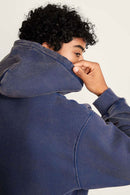 Heavyweight Washed Vintage Fleece Hoodie - Royal Blue