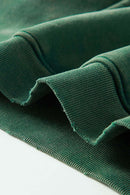 Heavyweight Washed Vintage Fleece Hoodie - Blackish Green