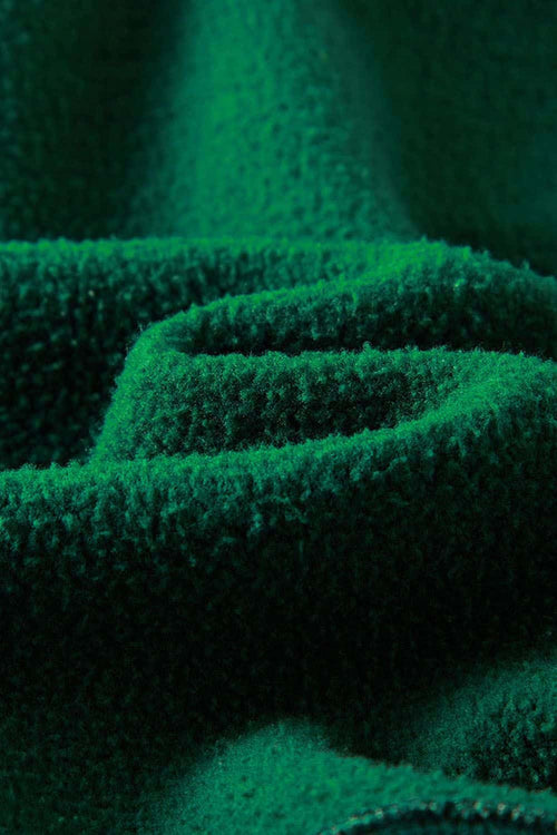 Heavyweight Washed Vintage Fleece Hoodie - Blackish Green