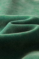 Heavyweight Washed Vintage Fleece Hoodie - Blackish Green