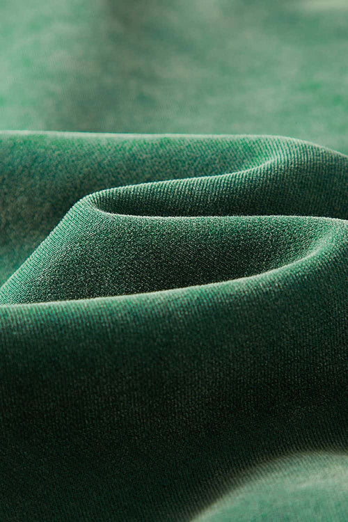 Heavyweight Washed Vintage Fleece Hoodie - Blackish Green