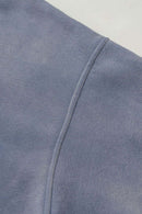 Vintage Gradient Fleece Zip-Up Hoodie - Blue