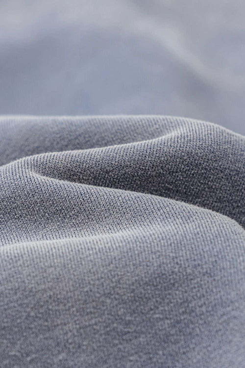 Vintage Gradient Fleece Zip-Up Hoodie - Blue