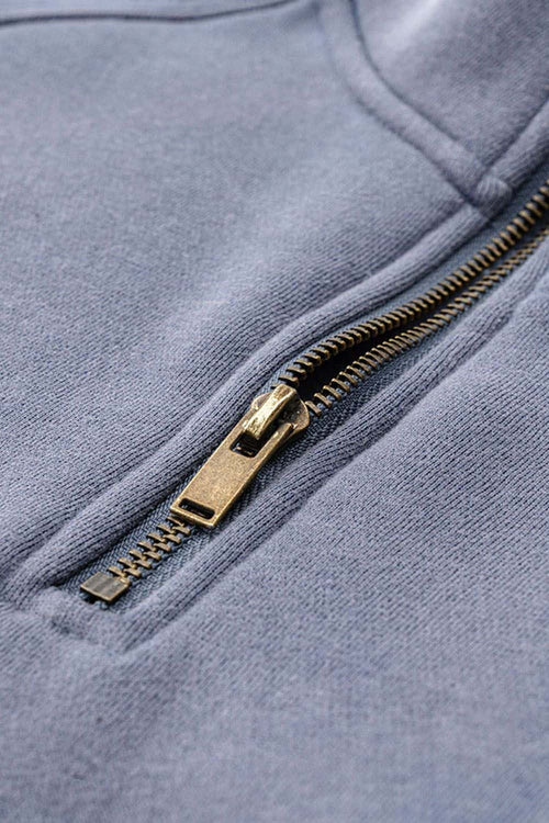 Heavyweight Fleece Full-Zip Hoodie - Blue