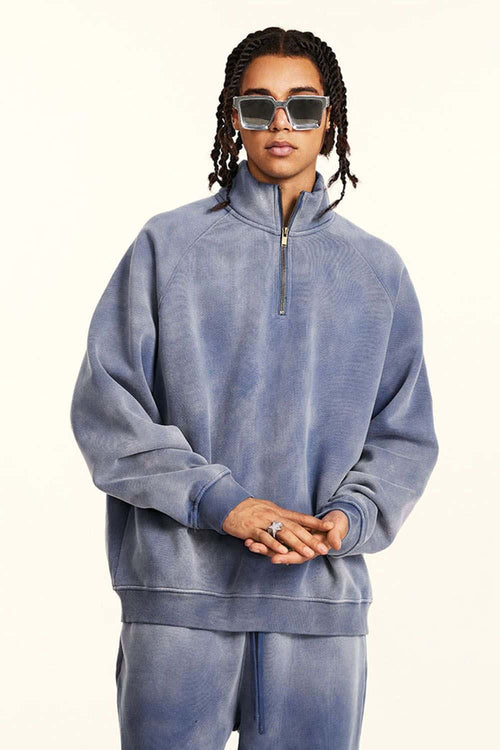 Heavyweight Fleece Full-Zip Hoodie - Blue