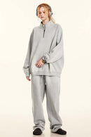 Heavyweight Fleece Full-Zip Hoodie - Light Gray