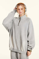 Heavyweight Fleece Full-Zip Hoodie - Light Gray