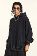 Washed Vintage Fleece Hoodie - Fried Snowflakes