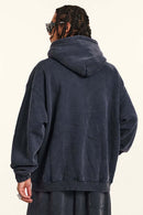 Washed Vintage Fleece Hoodie - Royal Blue
