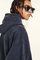 Washed Vintage Fleece Hoodie - Royal Blue