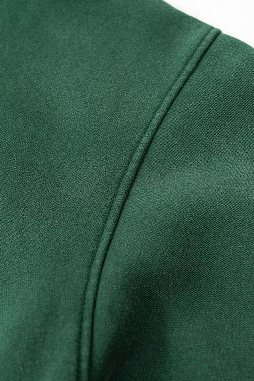 Washed Vintage Fleece Hoodie - Blackish Green