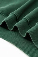 Washed Vintage Fleece Hoodie - Blackish Green