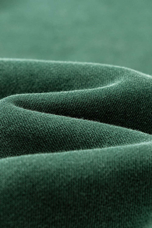 Washed Vintage Fleece Hoodie - Blackish Green