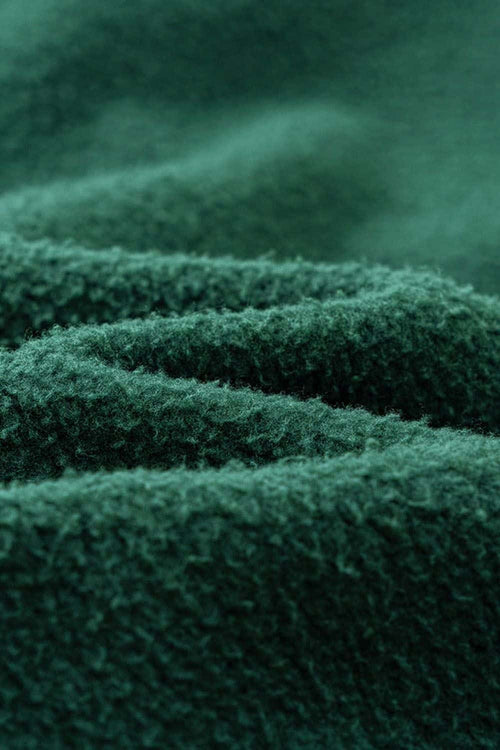 Washed Vintage Fleece Hoodie - Blackish Green