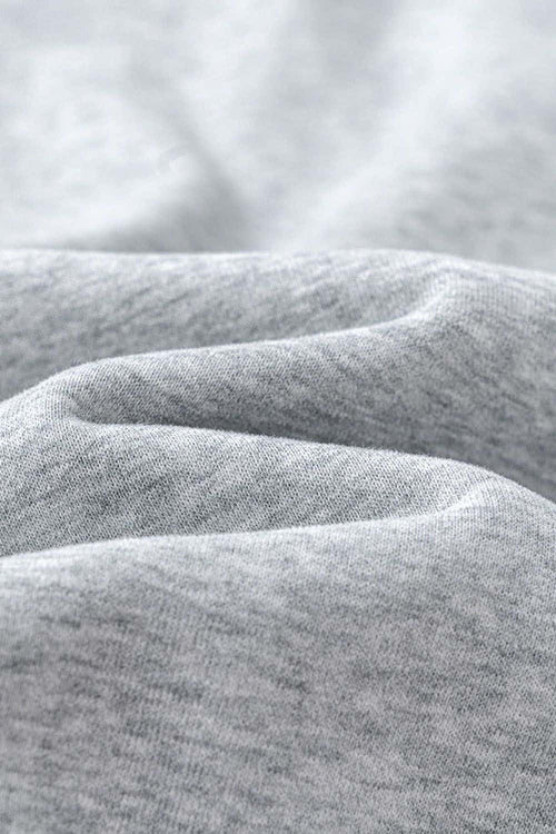 Heavyweight Fleece Zip-Up Hoodie - Flower Gray