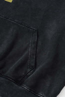 Heavyweight Washed Number-Graphic Cotton Pullover Hoodie in Fried Snowflakes - pocket detail