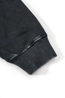 Heavyweight Washed Number-Graphic Cotton Pullover Hoodie in Fried Snowflakes - cuff detail