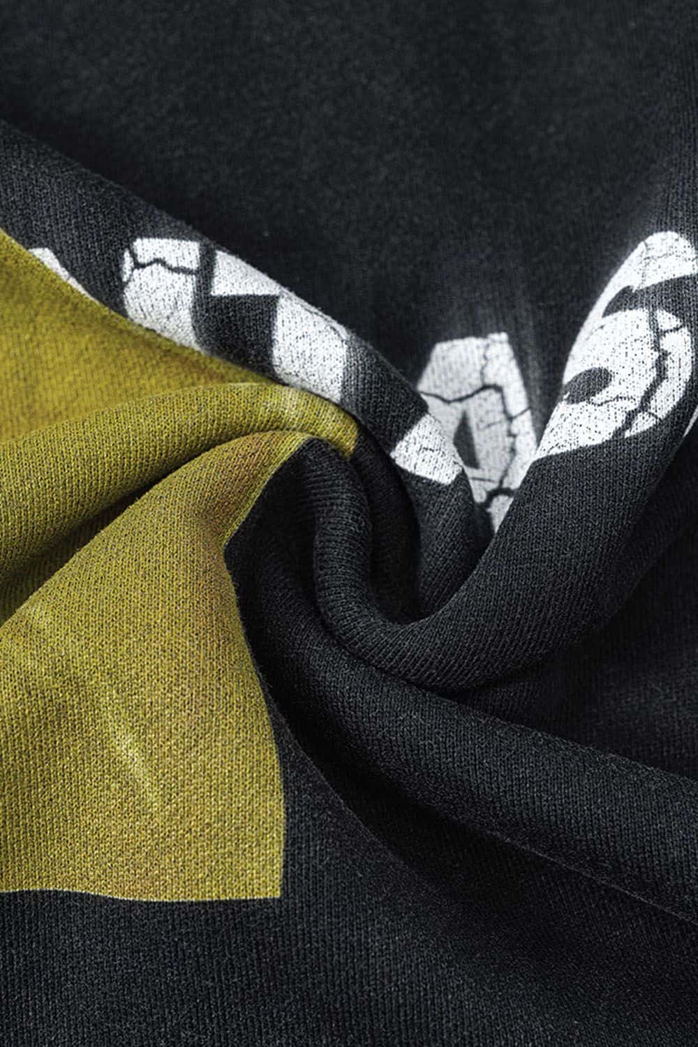 Heavyweight Washed Number-Graphic Cotton Pullover Hoodie in Fried Snowflakes - graphic detail