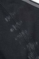 Distressed Paint-Splatter Pullover Hoodie - Black
