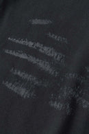 Distressed Paint-Splatter Pullover Hoodie - Black