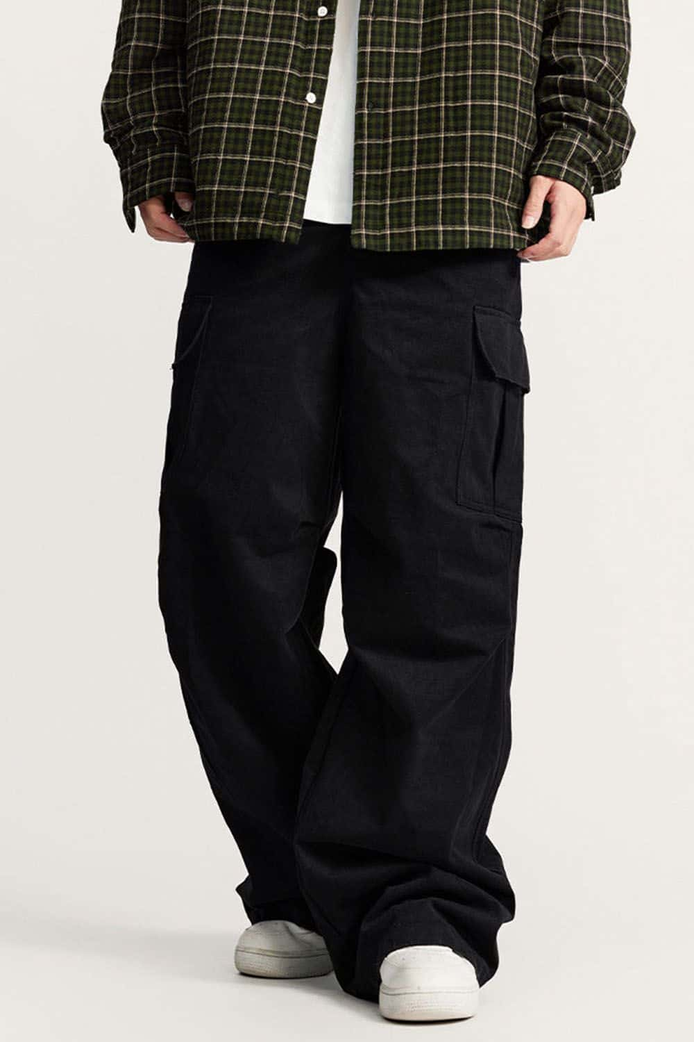 Vintage Wash Multi-Pocket Cargo Pants