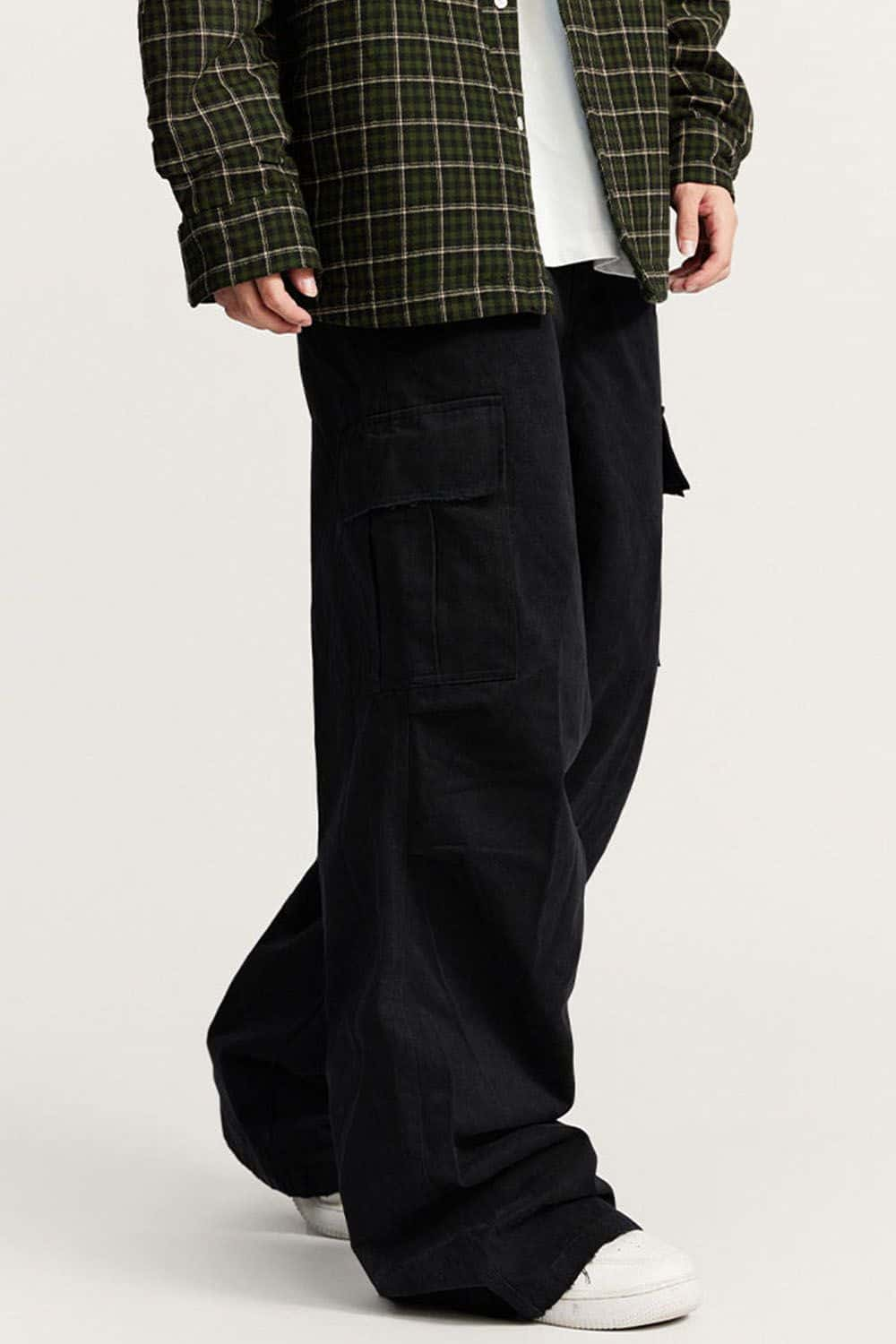 Vintage Wash Multi-Pocket Cargo Pants