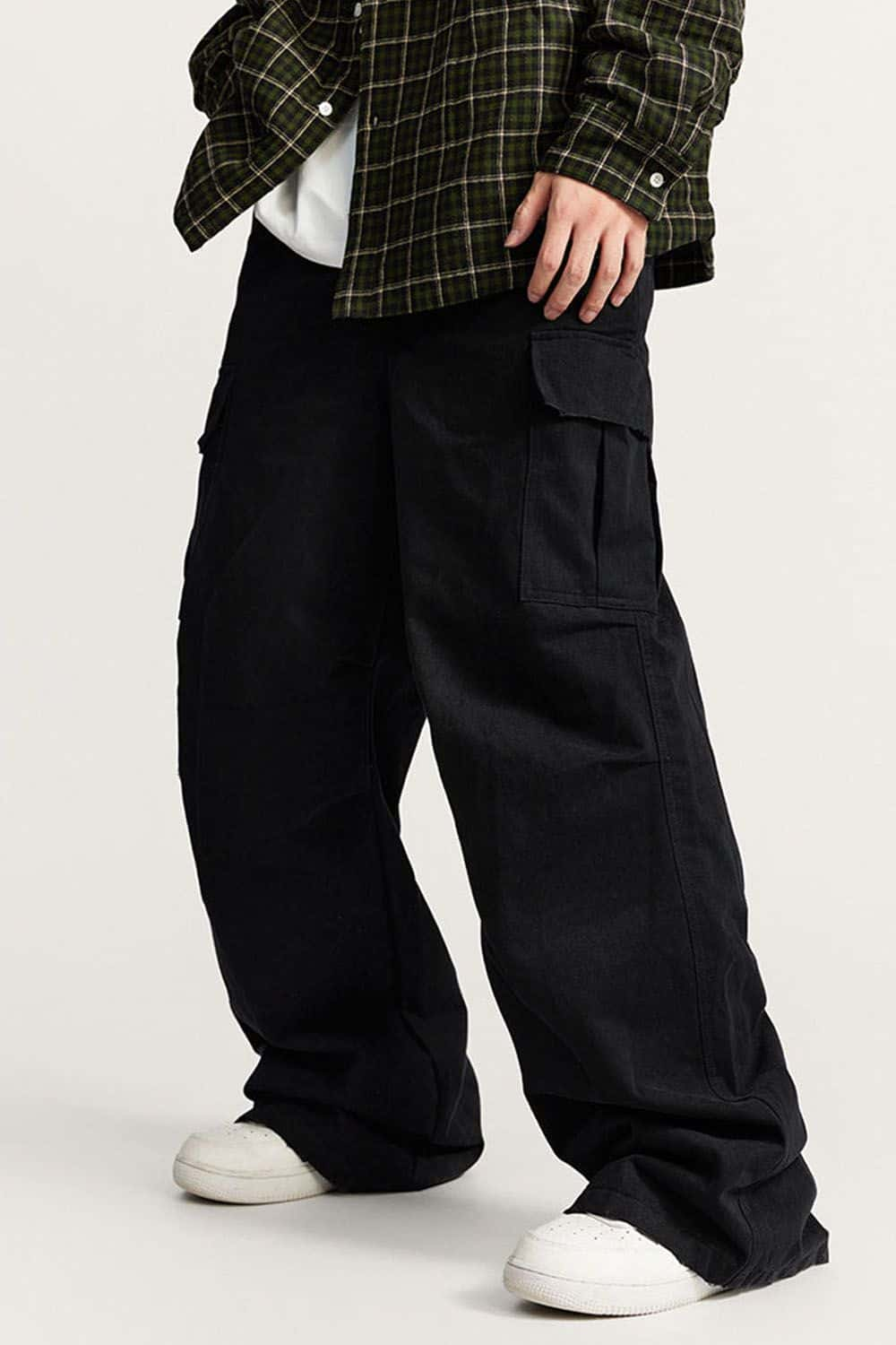 Vintage Wash Multi-Pocket Cargo Pants