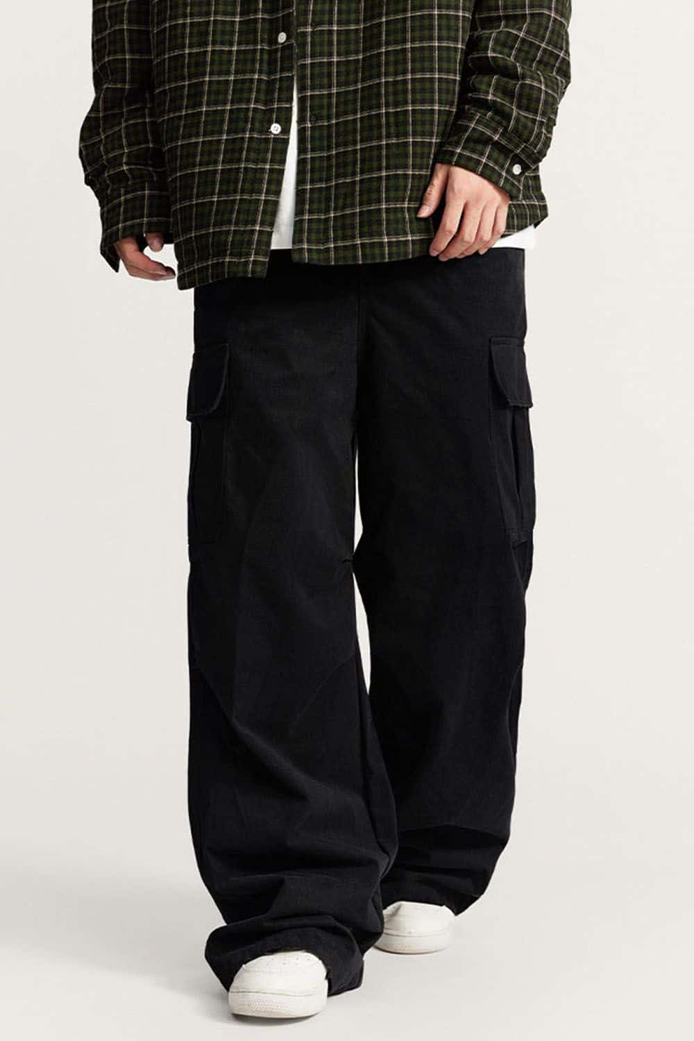 Vintage Wash Multi-Pocket Cargo Pants