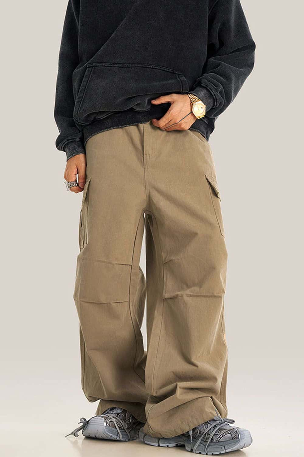 Vintage Wash Multi-Pocket Cargo Pants