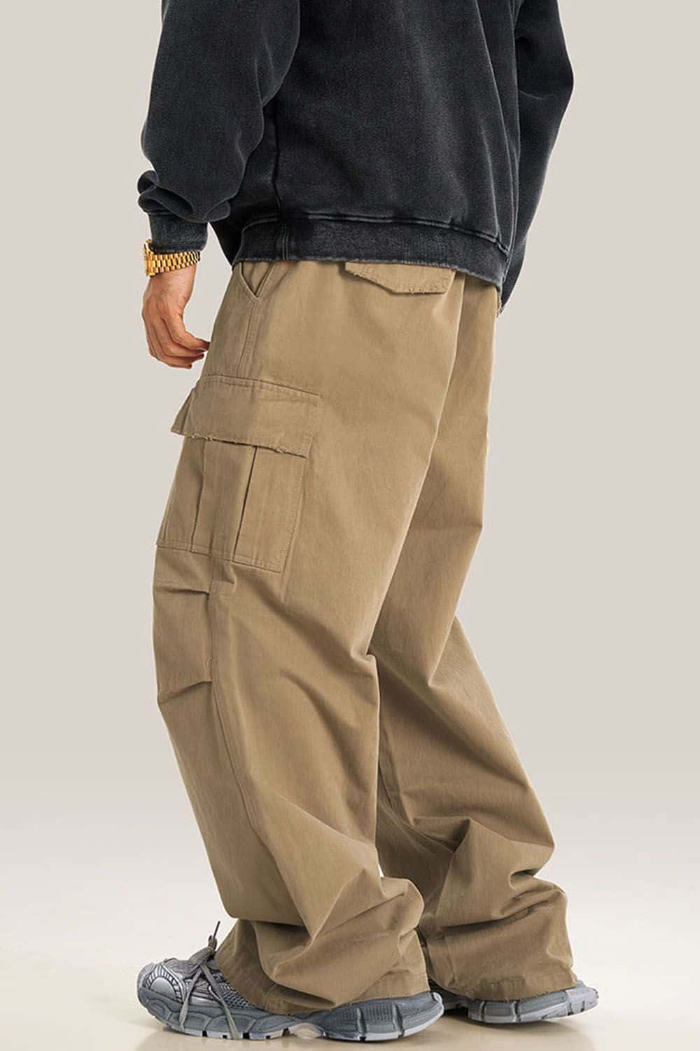 Vintage Wash Multi-Pocket Cargo Pants