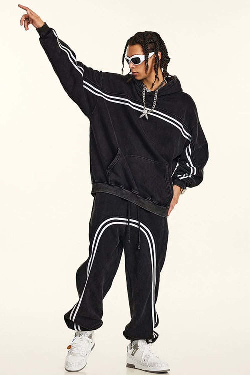 Washed Fleece Graphic Hoodie - Fried Snowflakes
