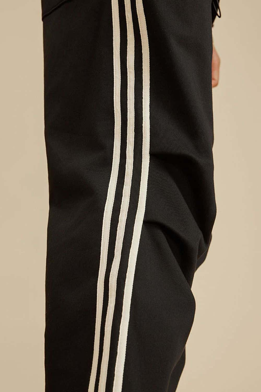 Vintage Heavyweight Wide-Leg Track Pants with Triple Stripe Detail