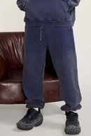 Washed Fleece Jogger Sweatpants - Royal Blue