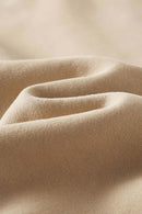 Heavyweight Brushed Fleece Relaxed Crew-Neck Sweatshirt in Khaki - fabric texture close-up